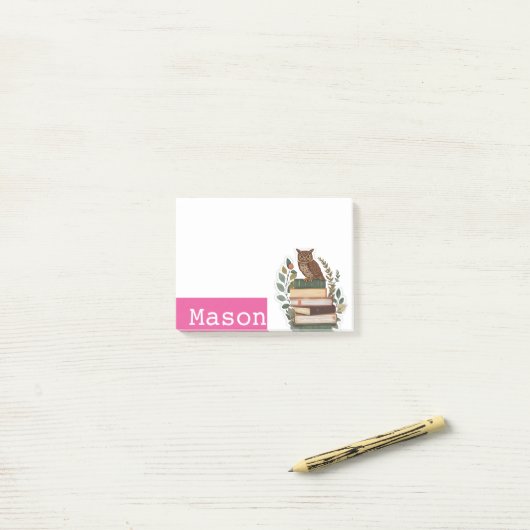 Personalisierte Vogelbibliothek Post-it Klebezettel (Auf Schreibtisch)