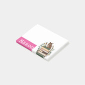 Personalisierte Vogelbibliothek Post-it Klebezettel (angewinkelt)