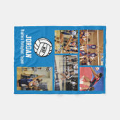 Personalisierte Volleyball 5 Fotocollage Name Team Fleecedecke (Vorderseite (Horizontal))