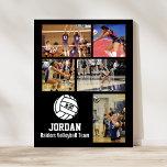 Personalisierte Volleyball-Collage Name Team # Poster<br><div class="desc">Dieses personalisierte Volleyball Foto Collage Poster beinhaltet Ihre Lieblings-Volleyball-Fotos, eine weiße Volleyballgrafik mit der Jersey Nummer Ihres Spielers und zusätzliche Texte wie den Namen Ihres Spielers und/oder den Teamnamen. Dieses Design ist ein Set vor einer Hintergrundfarbe Ihrer Wahl - klicken Sie einfach auf anpassen und dann den kleinen Augentropfen -...</div>