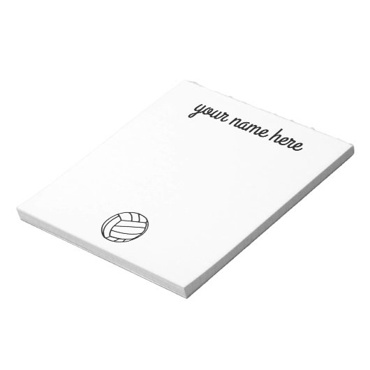 Personalisierte Volleyball Danke, Notepad Notizblock (Rotiert)