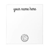 Personalisierte Volleyball Danke, Notepad Notizblock (Vorderseite)