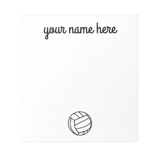 Personalisierte Volleyball Danke, Notepad Notizblock (Vorderseite)