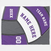 Personalisierte Volleyball-Fleece-Kehle Fleecedecke (Vorderseite (Horizontal))