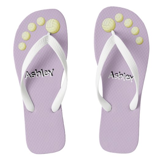 Personalisierte Volleyball-Flip-Flops Badesandalen (Fußbett)