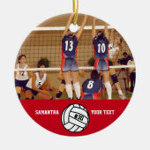 Personalisierte Volleyball-Foto Keramikornament (Vorne)