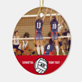 Personalisierte Volleyball-Foto Keramikornament (Links)