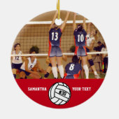 Personalisierte Volleyball-Foto Keramikornament (Hinten)