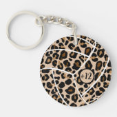 Personalisierte Volleyball-Geschenkidee, Leopard Schlüsselanhänger (Vorderseite)