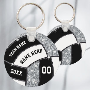 Personalisierte Volleyball-Geschenkideen, schwarz, Schlüsselanhänger