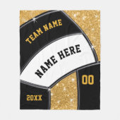 Personalisierte Volleyball-Lücke mit 4 Textboxen Fleecedecke (Vorderseite)