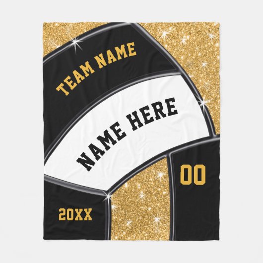 Personalisierte Volleyball-Lücke mit 4 Textboxen Fleecedecke (Vorderseite)