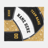 Personalisierte Volleyball-Lücke mit 4 Textboxen Fleecedecke (Vorderseite (Horizontal))