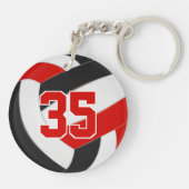 personalisierte Volleyball-Mannschaftsfarbe Schlüsselanhänger (Rückseite)