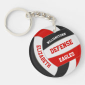 personalisierte Volleyball-Mannschaftsfarbe Schlüsselanhänger (Vorderseite)