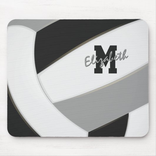 personalisierte Volleyball-Mannschaftsfarben Mousepad (Vorne)
