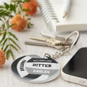 personalisierte Volleyball-Mannschaftsfarben Schlüsselanhänger (Vorderseite rechts)