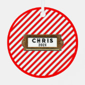 Personalisierte Volleyball-Sammelfunktion 2022 Ornament Aus Metall (Rückseite)