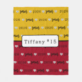 Personalisierte Volleyball Senior Name und Nummer Fleecedecke (Vorderseite)