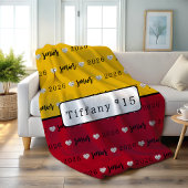 Personalisierte Volleyball Senior Name und Nummer Fleecedecke