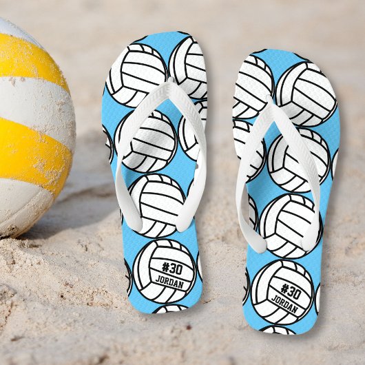Personalisierte Volleyball-Spielernummer, Name, Te Badesandalen