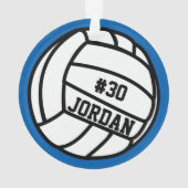 Personalisierte Volleyball-Spielernummer, Name, Te Ornament (Rückseite)