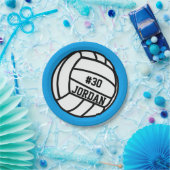 Personalisierte Volleyball-Spielernummer, Name, Te Pappteller (Party)