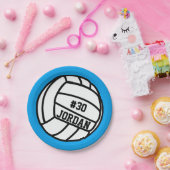 Personalisierte Volleyball-Spielernummer, Name, Te Pappteller (Party)