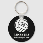 Personalisierte Volleyball-Spielernummer, Name, Te Schlüsselanhänger (Vorderseite)
