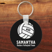 Personalisierte Volleyball-Spielernummer, Name, Te Schlüsselanhänger (Vorderseite)