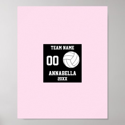 Personalisierte Volleyball-Team Girls FotoCollage Poster (Vorne)