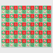 Personalisierte Volleyball-Weihnachten Geschenkpapier (Flach)
