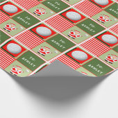 Personalisierte Volleyball-Weihnachten Geschenkpapier (Ecke)