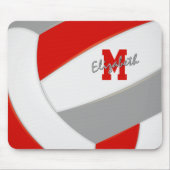 personalisierte Volleyballfarben in Grautönen Mousepad (Vorne)