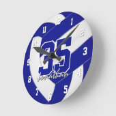 personalisierte Volleyballfarben Runde Wanduhr (Winkel)