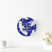 personalisierte Volleyballfarben Runde Wanduhr (Zuhause)