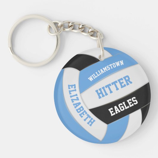 personalisierte Volleyballfarben Schlüsselanhänger (Vorderseite)