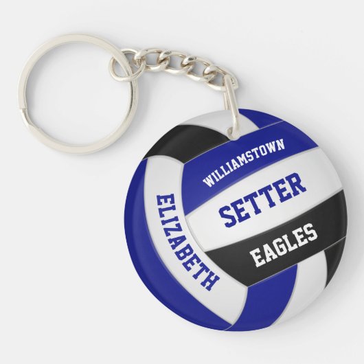 personalisierte Volleyballfarben Schlüsselanhänger (Vorderseite)