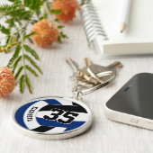 personalisierte Volleyballfarben Schlüsselanhänger (Seite)