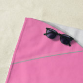 personalisierte Volleyballmädchen in Rosa Strandtuch (Beispiel)