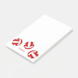 personalisierte Volleyballmannschaft Post-it Klebezettel