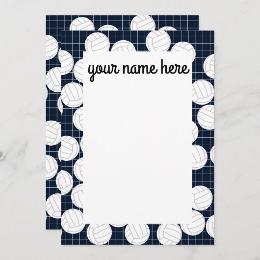Personalisierte Volleyballnotecards Dankeskarte (Vorne/Hinten)