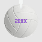 Personalisierte Volleyballverzierung Ornament (Rückseite)