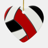 Personalisierte VOLLEYBALLZierobjekte Keramik Ornament (Hinten)