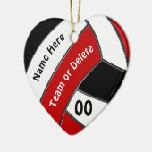 Personalisierte VOLLEYBALLZierobjekte Keramik Ornament (Links)