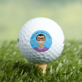 Personalisierte, von Avatar bearbeitbare Golfballs Golfball (Insitu T-Shirt)