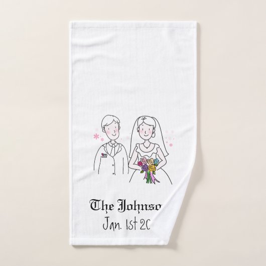 Personalisierte von Braut und Bräuche Badhandtuch Set (Handtuch)