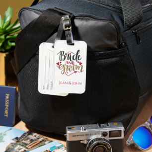 Personalisierte von Braut und Bräuche Gepäckanhänger