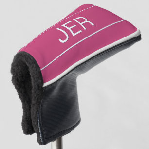 Personalisierte Vorgänge Mit Monogramm rosa Golf Headcover