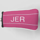 Personalisierte Vorgänge Mit Monogramm rosa Golf Headcover (Vorderseite)